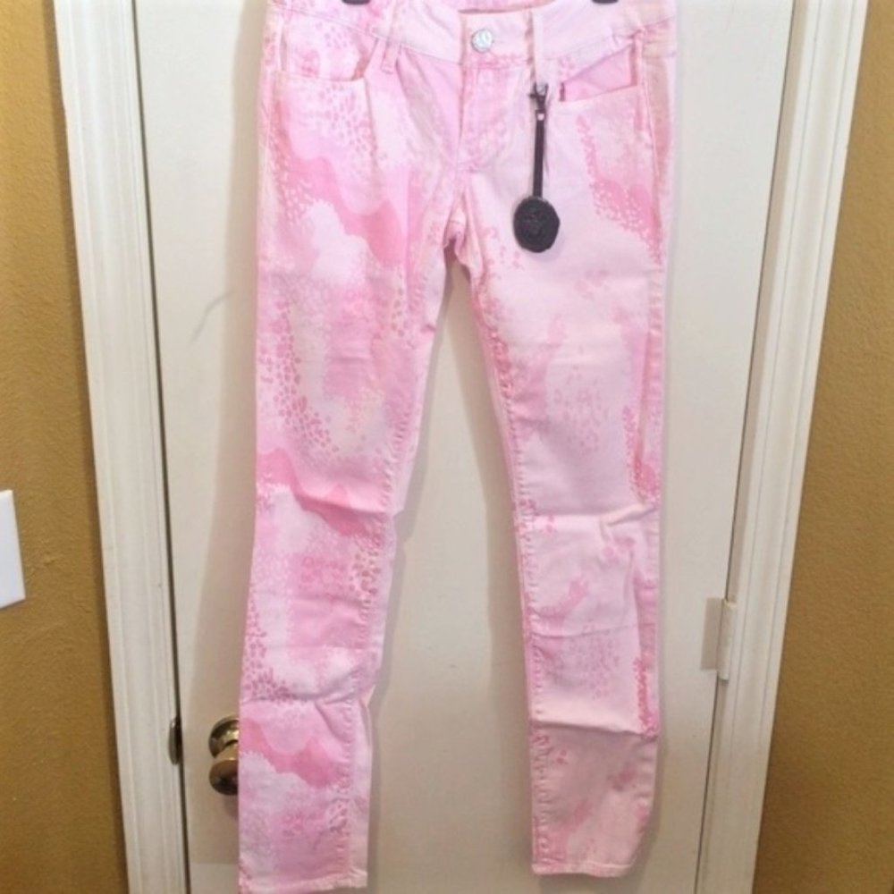 Black Orchid women's two tone dyed skinny stretch jeans 27x30
